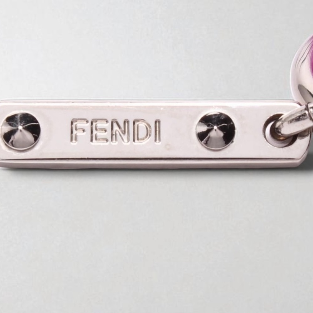 FENDI Purple Red EUC BUG BAG bag Charm $950 RET - Picture 3 of 8